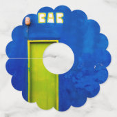 Gelukkig uur wijnglaslabel (Achterkant)