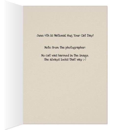 Gelukkig uw kat op dag (aanpasbaar) (Binnen (Rechts))