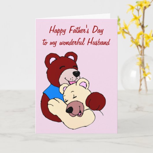 Gelukkig Vaderdag aan Echtgenoot van Vrouw Kaart (Gele Bloem)