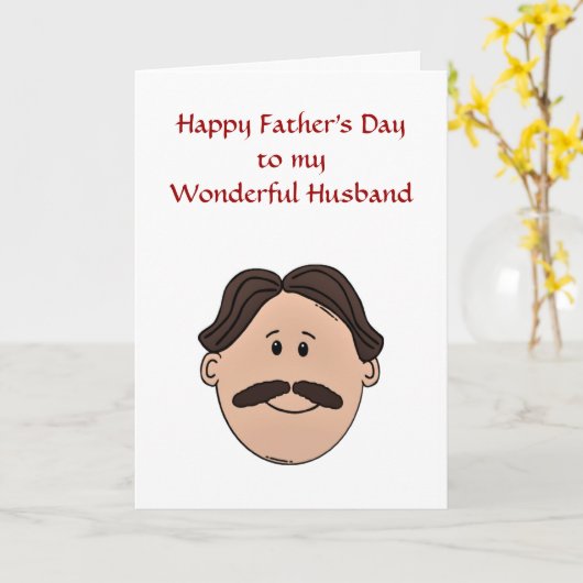 Gelukkig Vaderdag aan Echtgenoot van Vrouw Kaart (Gele Bloem)