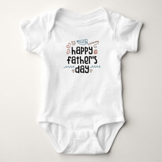Gelukkig Vaderdag Baby Bodysuit (Voorkant)