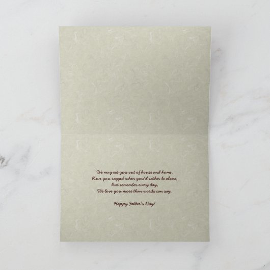 Gelukkig Vaderdag - Baby Groundhogs Kaart (Binnen)