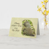 Gelukkig Vaderdag - Baby Groundhogs Kaart (Gele Bloem)