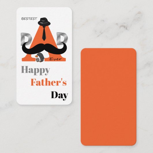 Gelukkig vaderdag, BESTE Dag ooit Informatiekaartje (Voorkant / Achterkant)