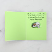 Gelukkig Vaderdag: Buldog Kaart (Binnen)