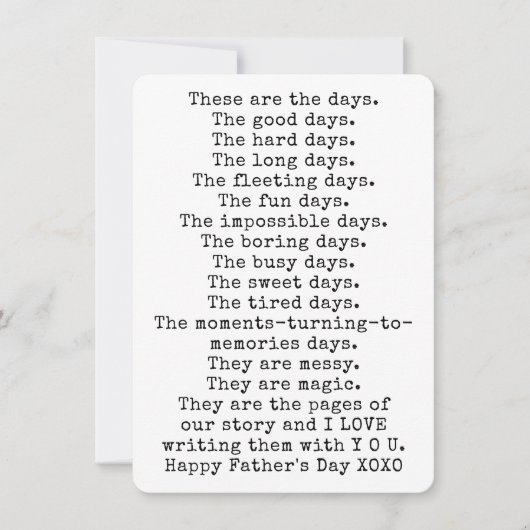 Gelukkig Vaderdag Cadeau Kaart (Voorkant)