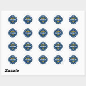 Gelukkig vaderdag cadeau ronde sticker (Vel)