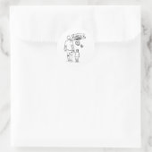 Gelukkig vaderdag cadeau ronde sticker (Tas)