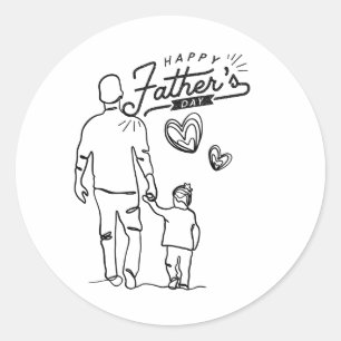 Gelukkig vaderdag cadeau ronde sticker