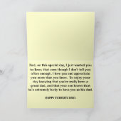 GELUKKIG VADERDAG, DAD van uw zoon Kaart (Binnen)