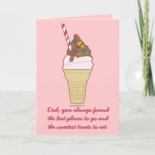 Gelukkig Vaderdag: De Kegel van het roomijs Kaart (Voorkant)