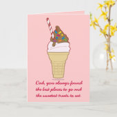 Gelukkig Vaderdag: De Kegel van het roomijs Kaart (Gele Bloem)