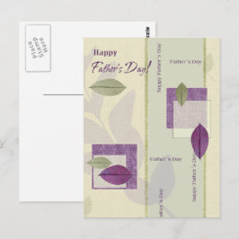 Gelukkig Vaderdag. Elegant Leaf Design Briefkaart