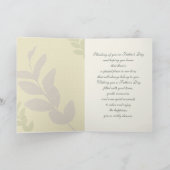 Gelukkig Vaderdag. Elegant Leaf Pattern Kaart (Binnen)