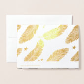 Gelukkig Vaderdag. Elegant Veer Patroon Folie Kaarten (Met envelop)