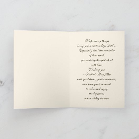 Gelukkig Vaderdag. Fine Art Kaart (Binnen)