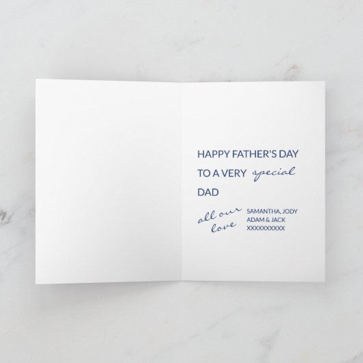 Gelukkig Vaderdag Fotocollage Beste Papa Kaart (Binnen)