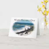 Gelukkig Vaderdag-Gevist door het Zee Kaart (Gele Bloem)