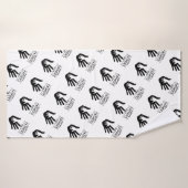 Gelukkig Vaderdag Handafdruk Badhanddoek (Badhanddoek)