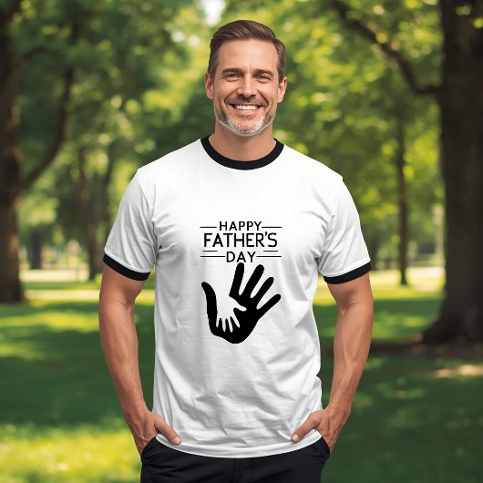 Gelukkig Vaderdag Handprint T-Shirt