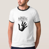 Gelukkig Vaderdag Handprint T-Shirt (Voorkant)