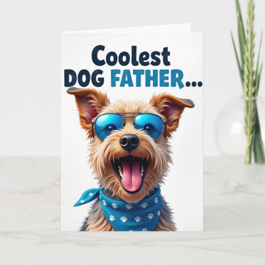 Gelukkig Vaderdag Hond Kaart (Voorkant)