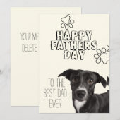 Gelukkig Vaderdag Hond Vader Kaart (Voorkant / Achterkant)