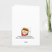 gelukkig vaderdag (jongen/meisje/tweelingen) kaart (Achterkant)