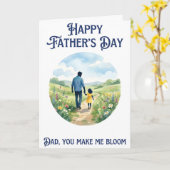 Gelukkig Vaderdag Kaart (Gele Bloem)