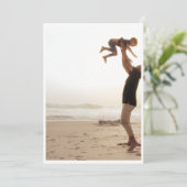 Gelukkig Vaderdag Kaart bij het Strand (Staand voorkant)