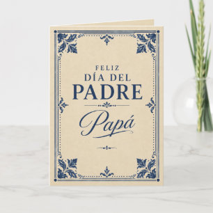 Gelukkig Vaderdag Kaart Papa Elegante Blauw