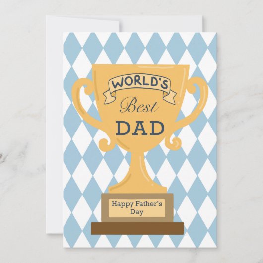 Gelukkig Vaderdag Kaart voor de Beste Papa ter Wer (Voorkant)