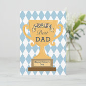 Gelukkig Vaderdag Kaart voor de Beste Papa ter Wer (Staand voorkant)