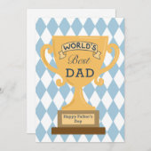 Gelukkig Vaderdag Kaart voor de Beste Vader van de (Voorkant / Achterkant)