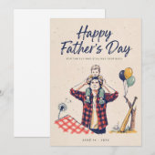 Gelukkig Vaderdag Kaart voor Papa (Voorkant / Achterkant)