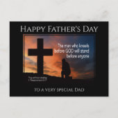 Gelukkig Vaderdag MAN WIE NODIG HEEFT VOOR GOD Briefkaart (Voorkant)