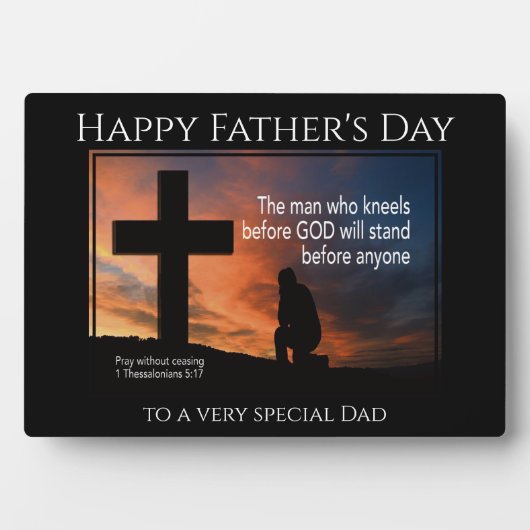 Gelukkig Vaderdag MAN WIE NODIG HEEFT VOOR GOD Fotoplaat (voorkant)