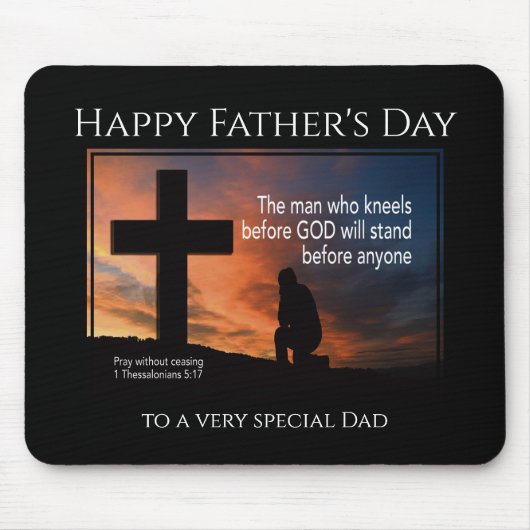 Gelukkig Vaderdag MAN WIE NODIG HEEFT VOOR GOD Muismat (Voorkant)