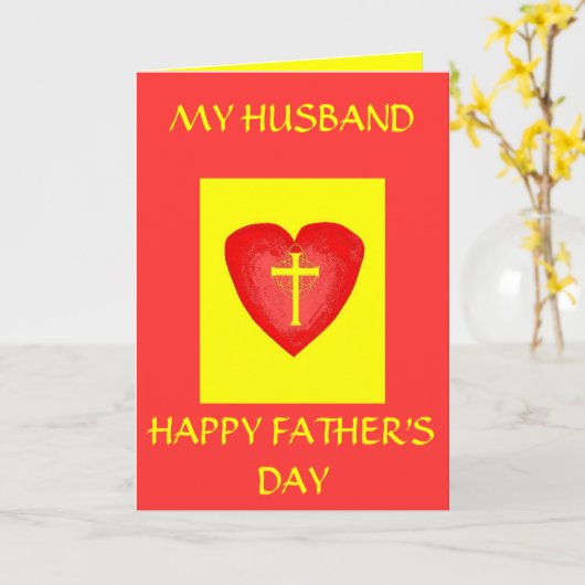 GELUKKIG VADERDAG, MIJN ECHTGENOOT KAART (Gele Bloem)