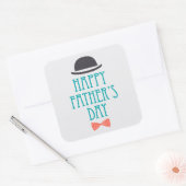 Gelukkig Vaderdag Modern Polka Dots Design Vierkante Sticker (Envelop)