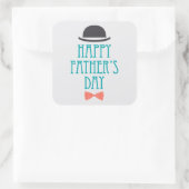 Gelukkig Vaderdag Modern Polka Dots Design Vierkante Sticker (Tas)