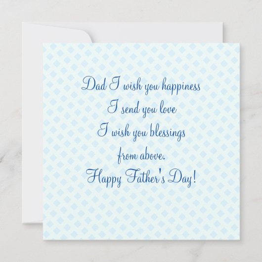 Gelukkig Vaderdag! Moderne blauwe kleur Kaart (Achterkant)