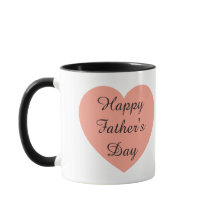 Gelukkig Vaderdag Mok met Roze Hart | Cute Cadeau