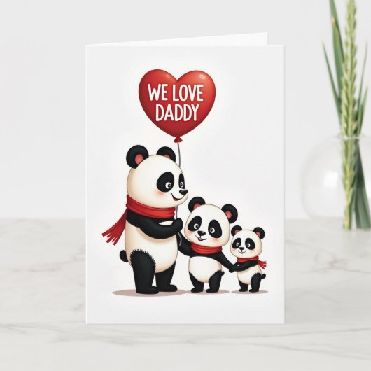 Gelukkig Vaderdag Panda Kaart (Voorkant)