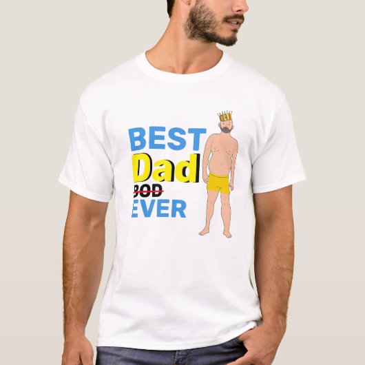 Gelukkig Vaderdag papa bod cadeau T-shirt (Voorkant)