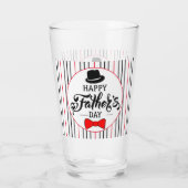 Gelukkig Vaderdag Pet en Stropdas Glas (Achterkant)