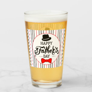 Gelukkig Vaderdag Pet en Stropdas Glas