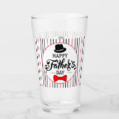 Gelukkig Vaderdag Pet en Stropdas Glas (Voorkant)