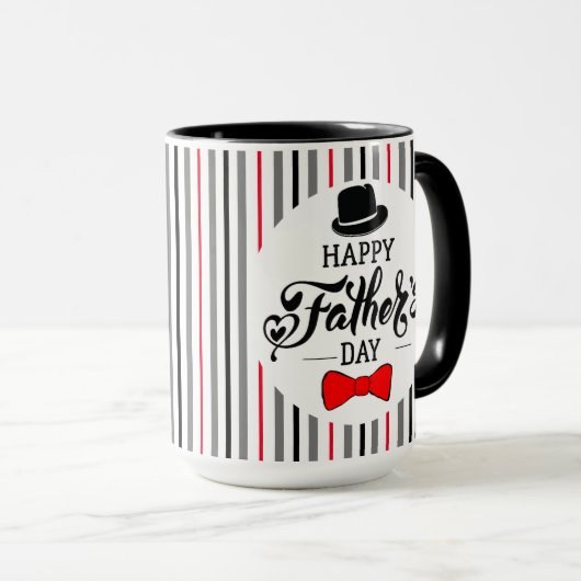 Gelukkig Vaderdag Pet en Stropdas Mok (Voorkant rechts)