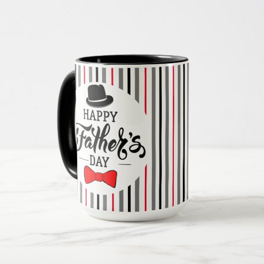 Gelukkig Vaderdag Pet en Stropdas Mok (Voorkant links)